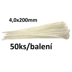 Stahovací pásky 50 ks 4x200 mm