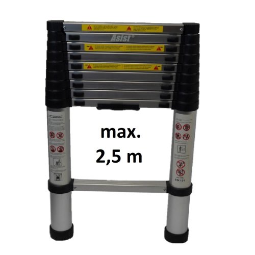Teleskopický žebřík Alu, 2,5m ASIST AR99-6250