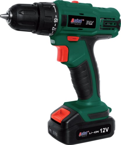 Aku vrtačka 12V / 2Ah, 2rychlostní, ASIST AE2V12DN-201
