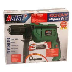 Příklepová vrtačka 650W, 13mm ASIST AE1P65DN-1