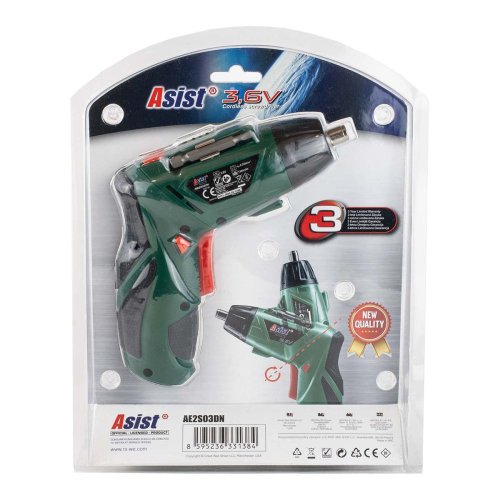 Aku šroubovák 3,6V Li-ion, 14dílůASIST AE2S03DN