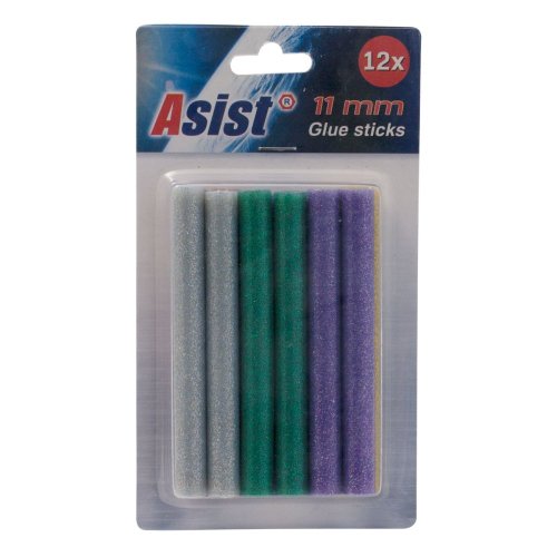 Tavné patrony 11mm, barevné s třpytkami - 12 ks ASIST 71-3208