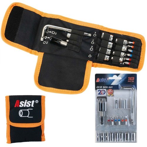 Sada nástrčných klíčů 18ks + úložná taška se sponou na opasek