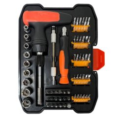 T-šroubovák + sada bitů a hlavic 61ks