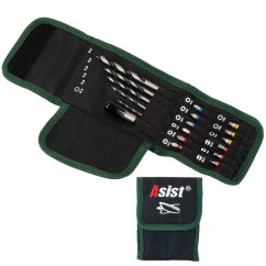 Sada vrtáků do dřeva 18ks + úložná taška se sponou na opasek