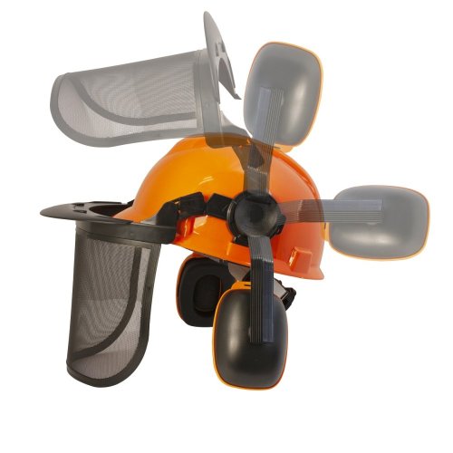 Pracovní ochranná přilba se štítem a ochrannou sluchu ASIST Smart GardenARZ3H001