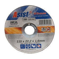 Kotouč řezný na kov 115x22,23x1,6mm ASIST 03-1116
