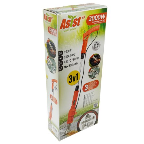 Elektrický vypalovač trávy a plevele 2000W 3v1, ASIST AE6V200E