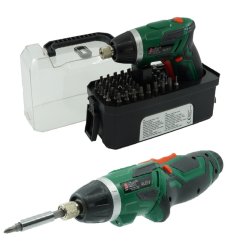 2v1 Aku šroubovák se svítilnou, 3,6V Li-ion, 52ks příslušenství ASIST AE2S03DN-52